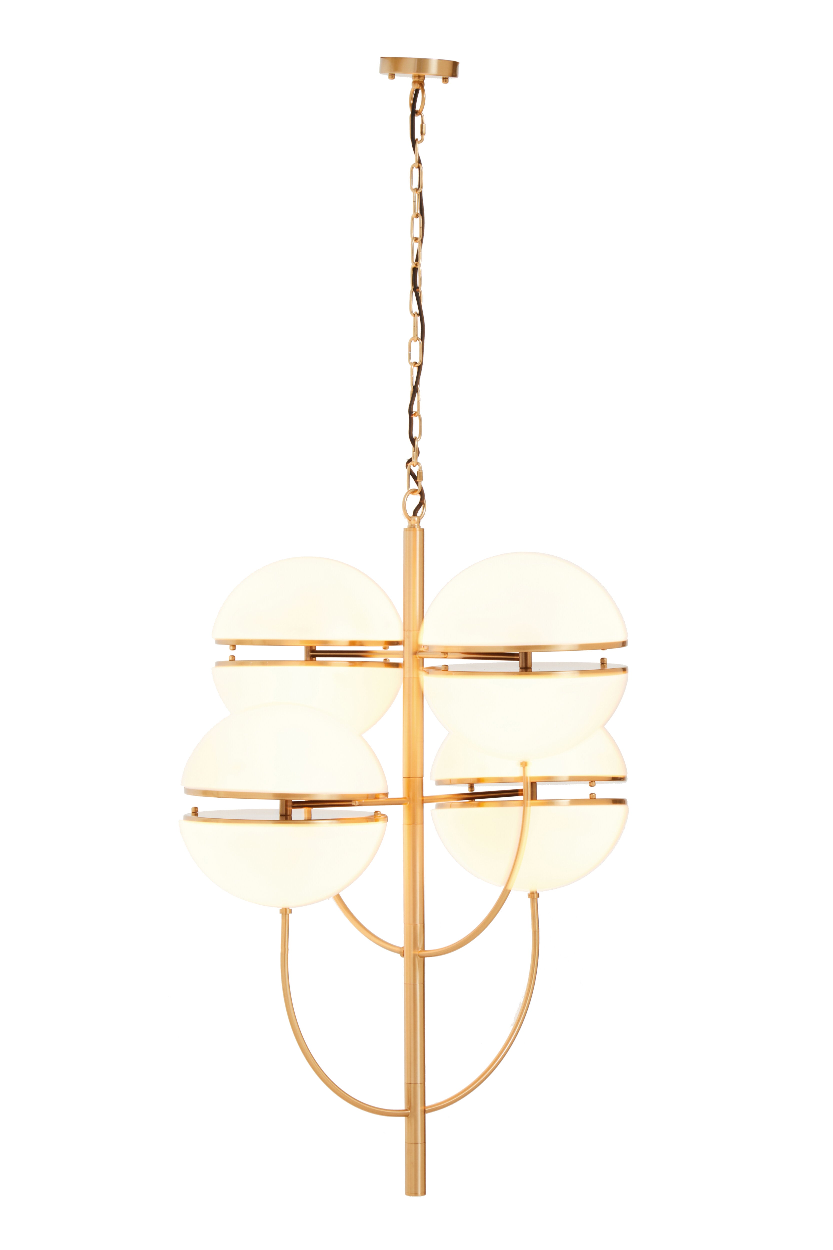 Abira Four Ball Brass Pendant Light
